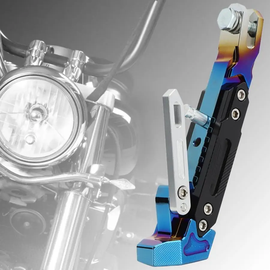

Aluminum Alloy Universal Motorcycle Adjustable Kickstand Foot Side Stand Tripod Holder Motorcycle Adjustable Kickstand