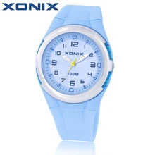 ¡ Caliente!!! XONIX Moda Mujer Relojes de Vestir Señoras de La Jalea LED Reloj de Cuarzo Resistente Al Agua 100 m Natación Buceo Reloj Mujer Montre Femme