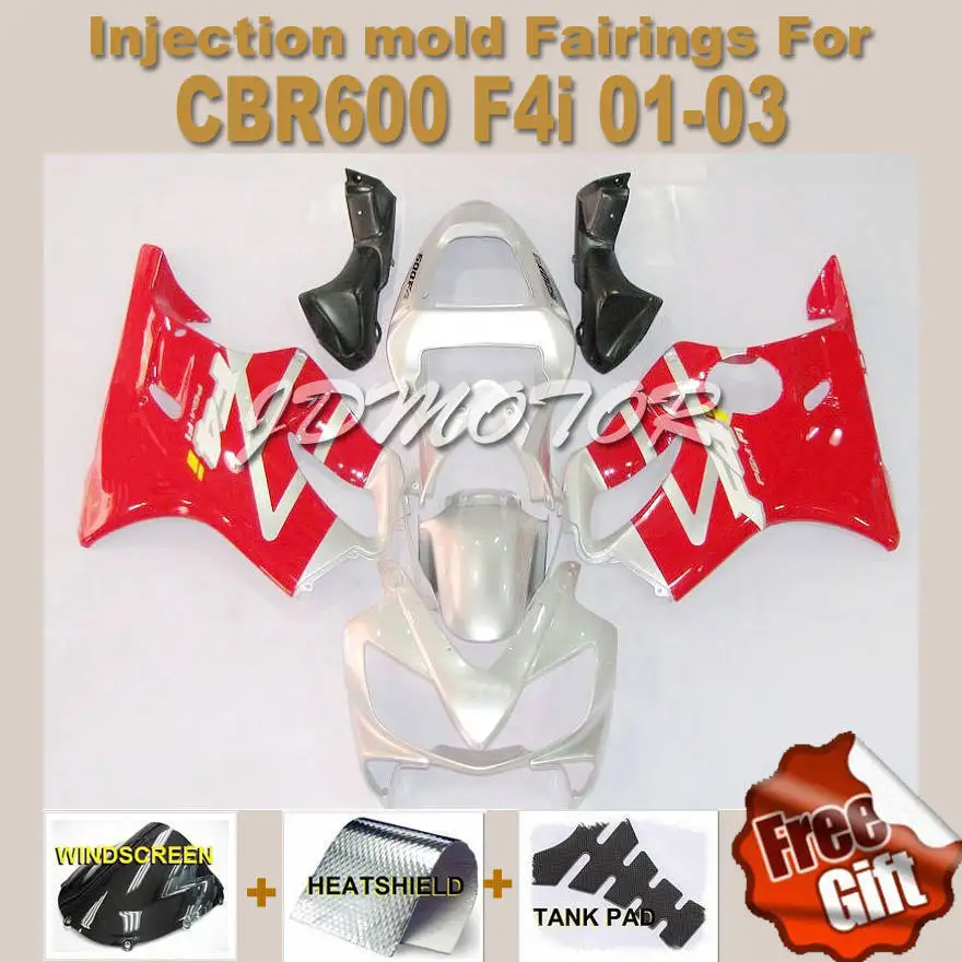 Jdmotor впрыска Обтекатели для CBR600 RR F4i 01 02 03 Honda CBR600F4i 2001 2002 2003 мотоцикл обтекатель