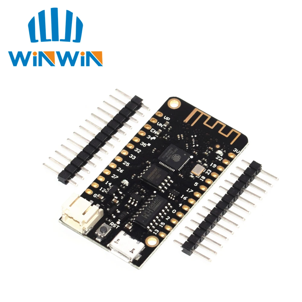 

Wifi Bluetooth Development Board Antenna ESP32 ESP-32 REV1 CH340 CH340G MicroPython Micro USB Lithium Battery Interface