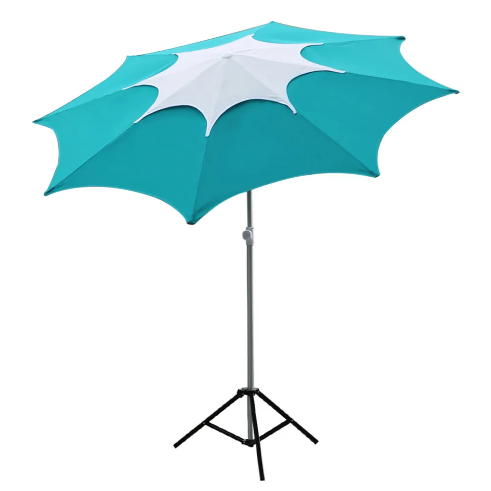 Abba Patio 7 1/2 Feet Fiberglass Rib Beach Patio Aluminum Umbrella with 2 Sand Anchors and Push