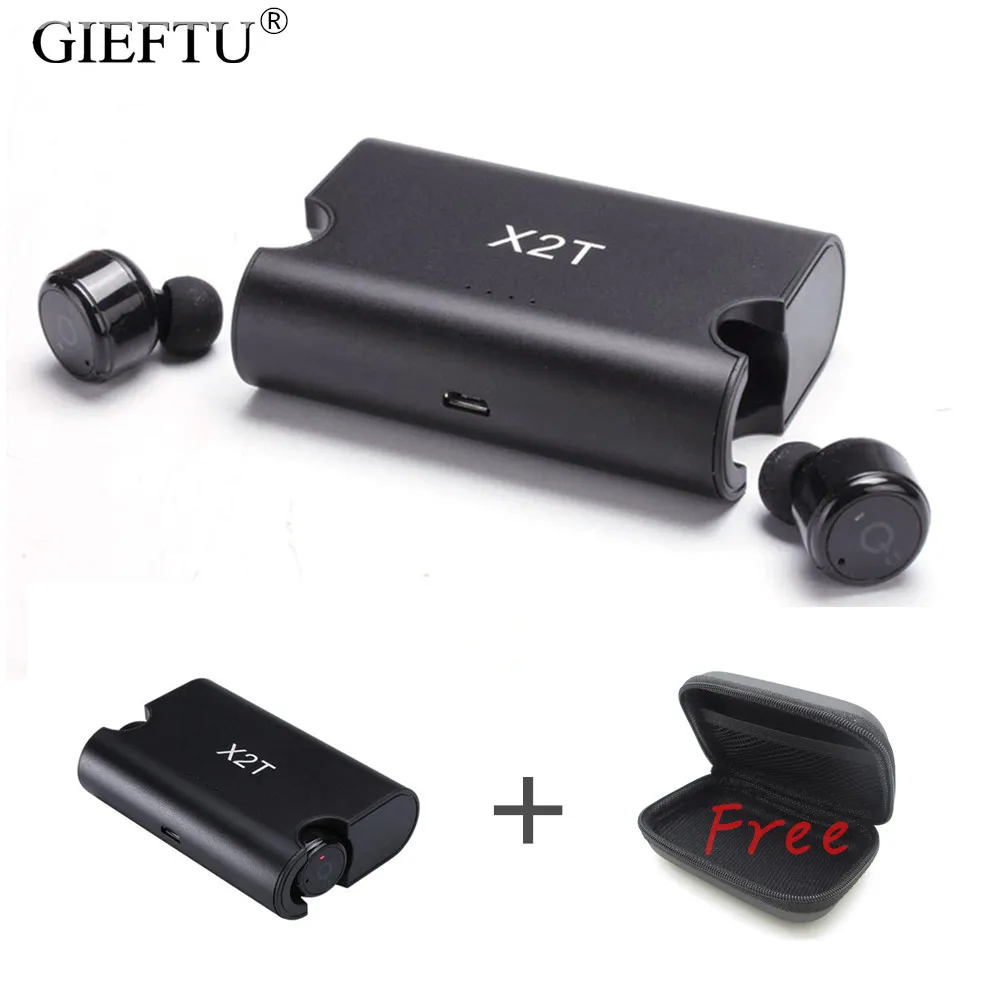 2017 New True Wireless Earbuds Twins X2T Mini Bluetooth CSR4 2 Earphone Stereo With Magnetic Charger