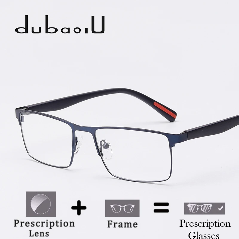 

Men Metal Prescription Glasses Clear Optical Prescription Eyeglasses thin lenses myopia progressive blue light Glasses#HQ02-18