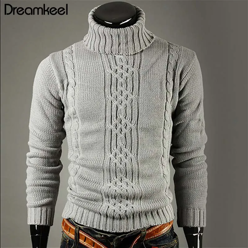 Для мужчин свитер осень-зима водолазка Высокая платье с лацканами жаккардовый свитер Для мужчин белье черепаха шеи свитер одежда Для мужчин Y1