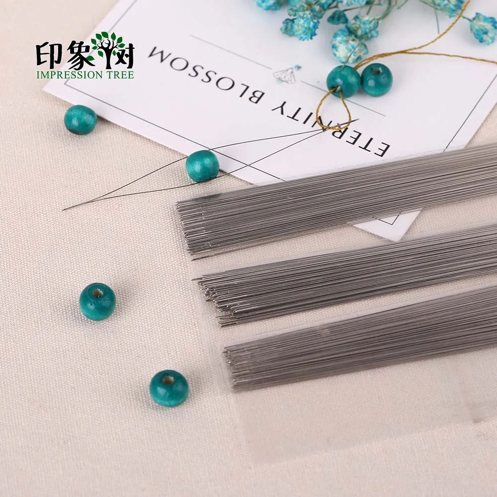 

6Pcs/Lot 45/58/75/100/115/125mm Big Eye Curved Beading Needles Threading String Cord Easy Jewelry Making Tools Dull Silver 1194