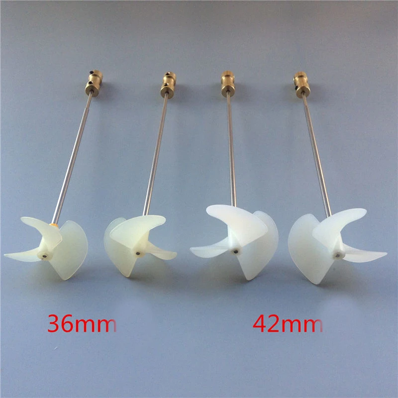 

1PC DIY Boats Drive Shaft Kit Three-blade D36mm D42mm CW CCW Nylon Propellers + 2mm Shaft for RC Boats Spare Parts