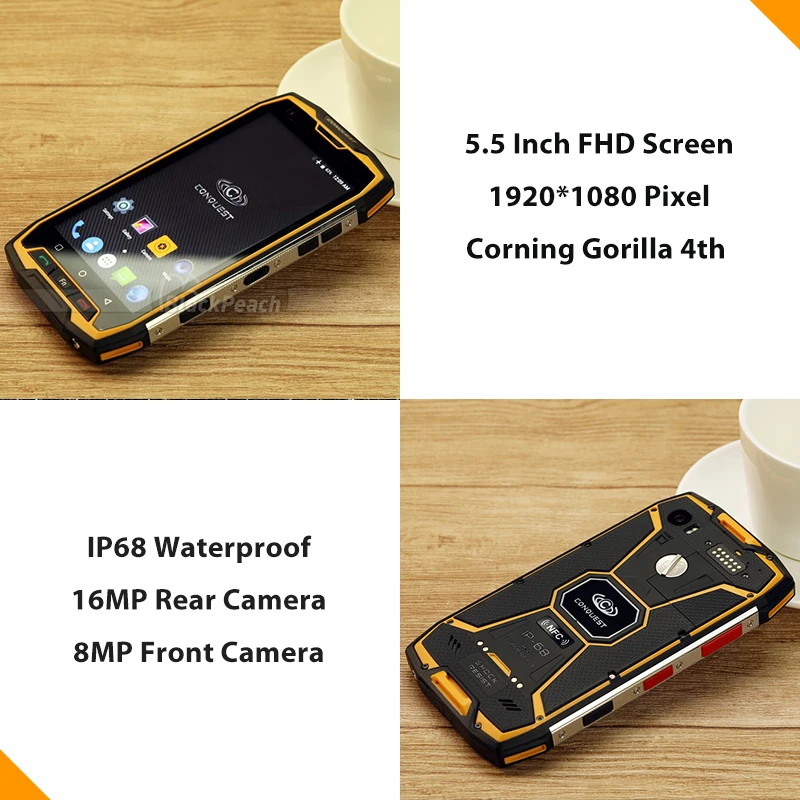 Conquest S9 водонепроницаемый смартфон с IP68 Android 7 1 5 дюймов FHD 6 ГБ Оперативная память 64