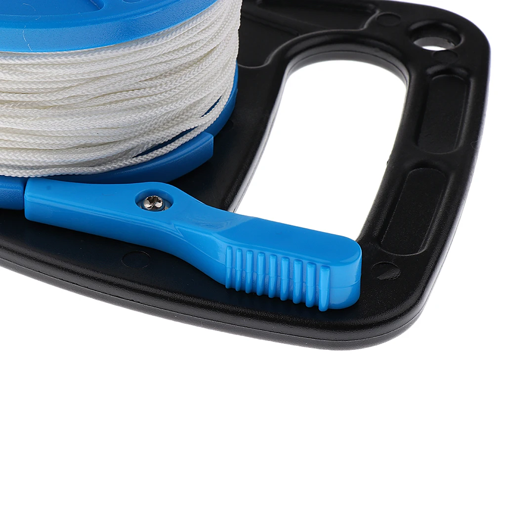 Safety PVC Underwater Scuba Diving Dive Wreck and Cave Reel Line with Safety Rope Float for Cave Drift Diving
