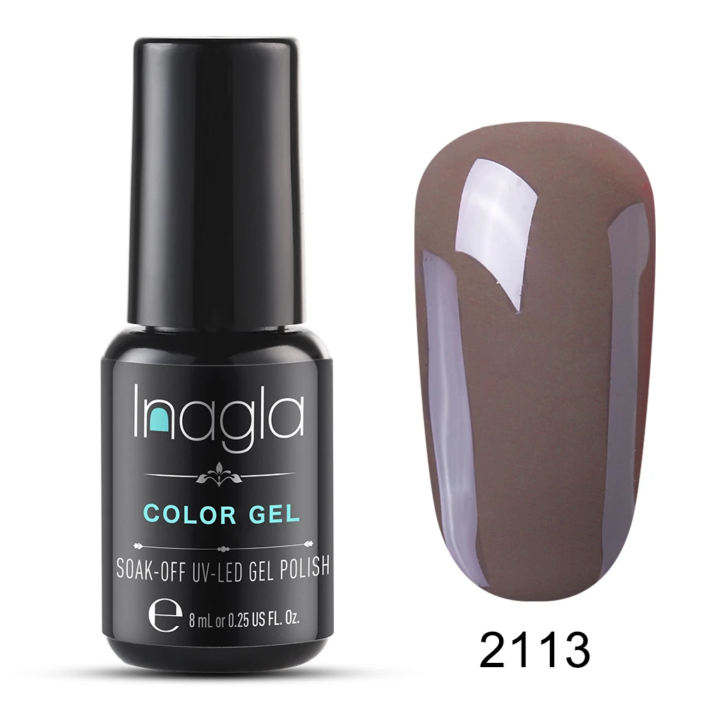 Inagla Гель-лак 8 mlфиолетовая серия 24 цвета лак для ногтей Гель-лак для нейл-арта замочить от Vernis стойкий Цветной Гель-лак для ногтей - Цвет: NNH2113