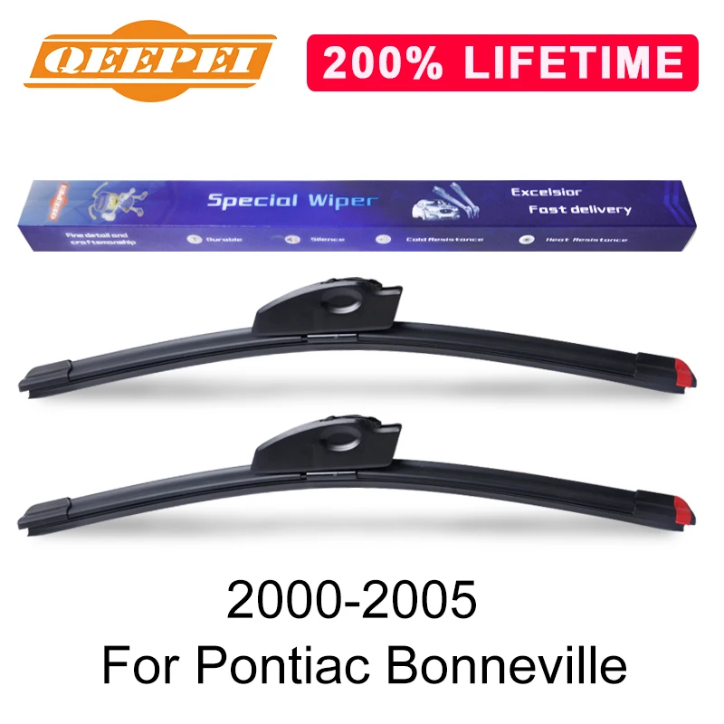 QEEPEI Replace Wiper Blade For Pontiac Bonneville 2000 2005 Silicone