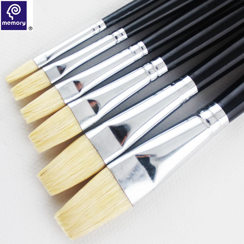 

6pcs/set Memory Gouache Paintbrush oil Paintbrush Bristle painting brushes Acrylic painting brushes