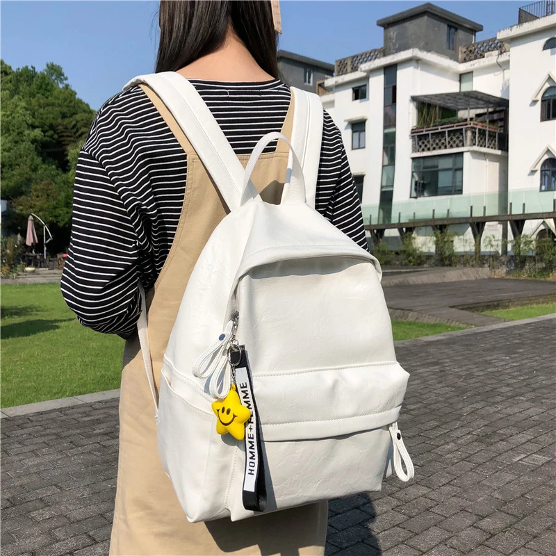 

2019 Fashion high quality Women Backpacks PU Leather School Backpacks for Teenage Girls Shoulder Bag Female Daypack for Women
