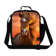 Детская лучшая лошадь сумка для пикника дизайнерская мужская ланч-кулер сумки для работы для мальчиков крутые пакеты для продуктов питания детский ланч-контейнер