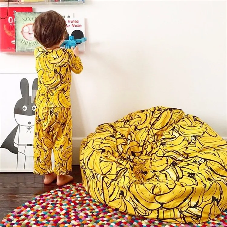 INS Kids Children Super Comfortable Sofa Lazy Banana Bean Bag Filling