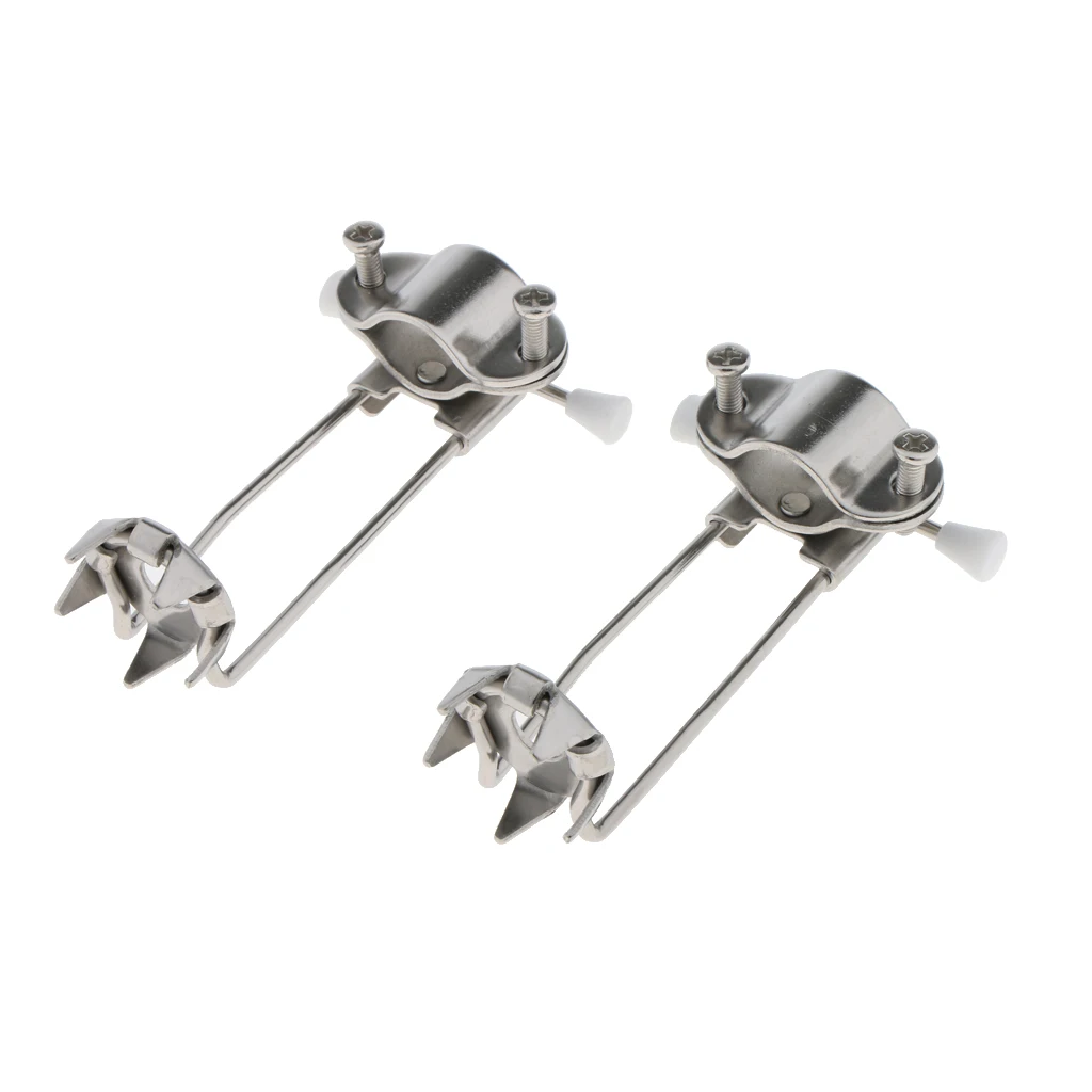 2Pcs Walking Stick Ice Grip Snow Easy fit Adjustable 5 Prong Crutches Clips