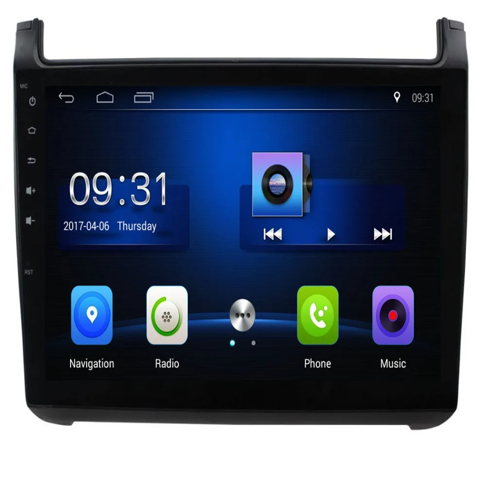 10,2 "Android автомобильный DVD мультимедийный плеер gps для vw polo 2011 2012 2013 2014 2015 2016 аудио автомобиля Радио Стерео Навигатор bluetooth