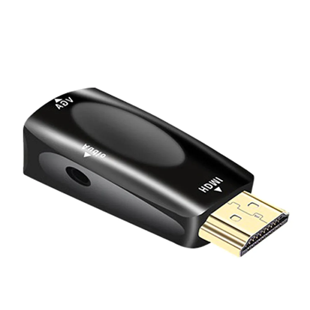 EPULA 1080P HDMI папа к VGA Женский адаптер видео конвертер 3 5 мм аудио выход кабель для