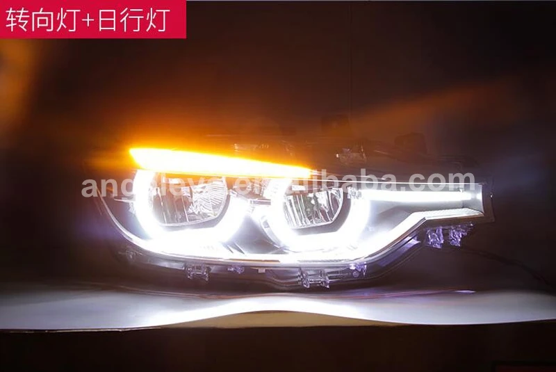 Светодиодный Ангельские глазки фары для BMW F30 F35 318 320 325 328 330 335 2013 2015 год SN v2|Фара