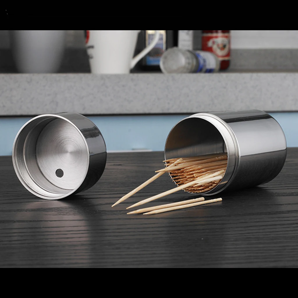Toothpick Holder Dispenser Storage Organizer Stainless Steel Toothpick Holder for Kitchen Restaurant Tabletop table Decoration