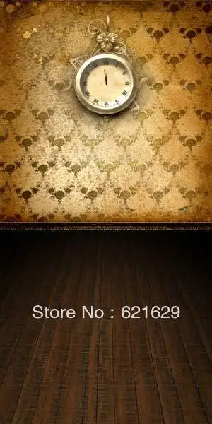 

Indoor clock wall 10'x20' CP Computer-painted Scenic Photography Background Photo Studio Backdrop MSL-50