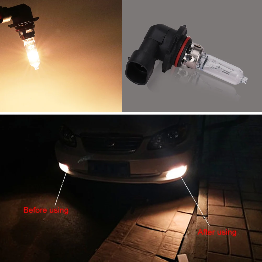 2pcs 12v 65w HB3 9005 Auto Car Halogen Bulb 4300K Super White Quartz Glass Xenon Dark Blue Car Headlight Lamp Fog Lights