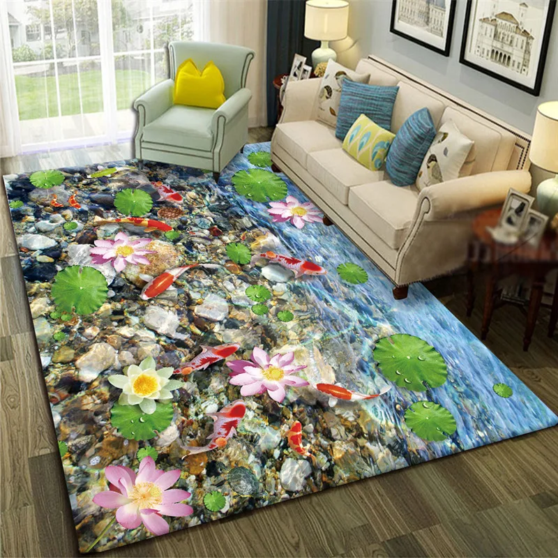 Новые творческие 3D печатных Садовый цветок Коврик для прихожей and Carpets