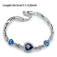 1 шт. женский браслет в форме сердца с цирконием очаровательный кристалл в виде сердца браслеты-Подарки для женщин жена девушки