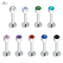 2шт 1,2x6 мм милый Bijoux мяч Лабрет губы пирсинг ореха нос пирсинг Спираль пирсинг для пупка нос кольцо хряща серьги пирсинг