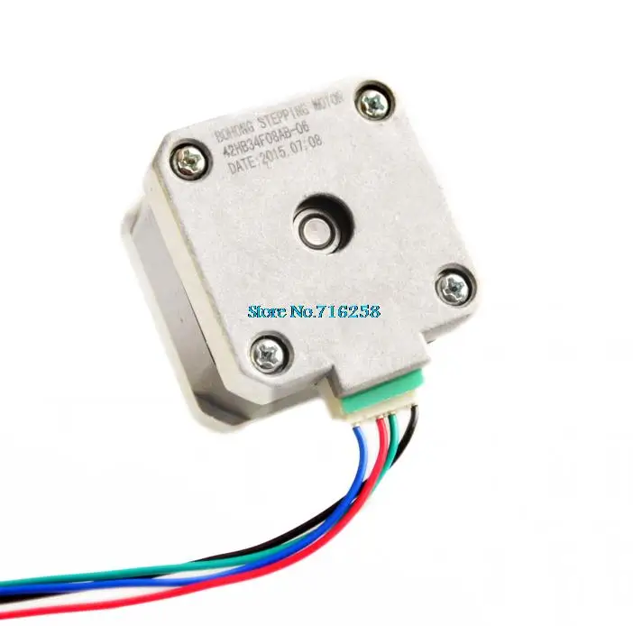 Nema 17 шаговый двигатель биполярный 4 провода 34 мм 12V 0.4A 26Ncm (36 8 oz.in) 3D принтер мотор