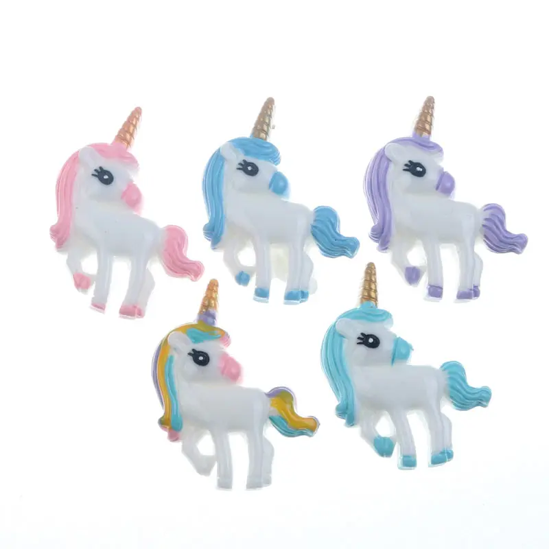 

20Pcs 34x25mm Resin Unicorn Cabochon Flatback Decoration Crafts Embellishments For Scrapbooking Diy Accessories