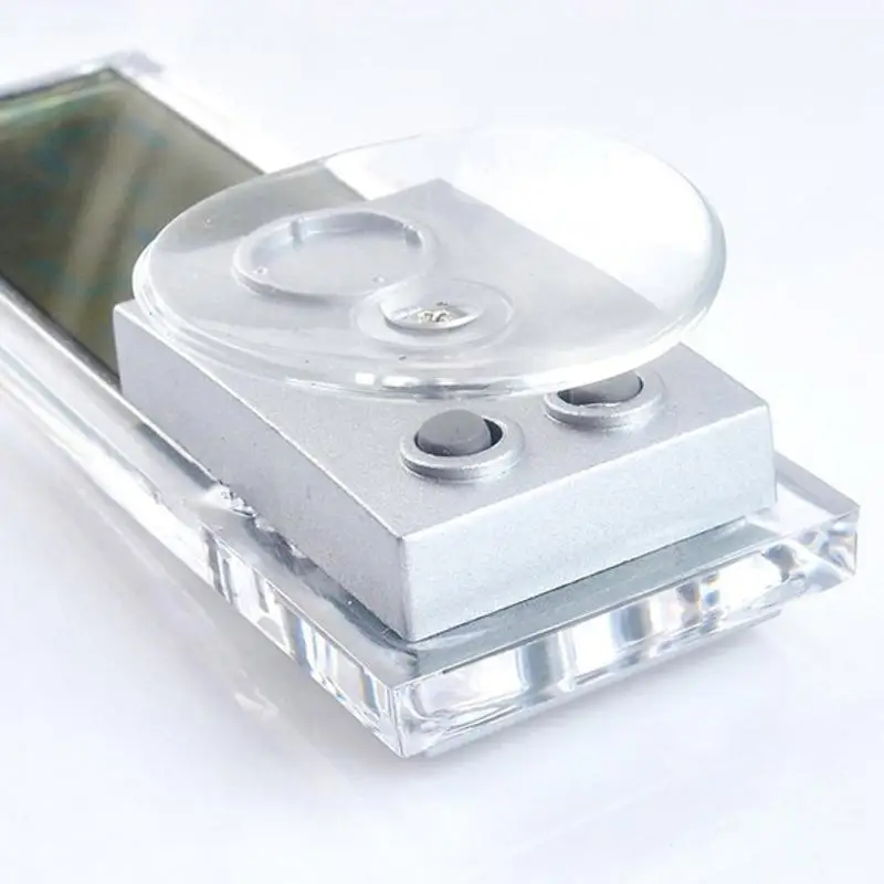 Mini Durable Transparent Clock with Sucker Digital LCD Display Car Electronic Clock with Sucker Interior Accessories