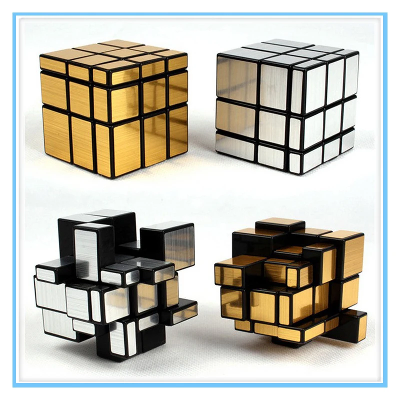 

3x3x3 cube Magic Mirror Cube professional Gold&Silver cubo magico Cast Coated Puzzle Speed Twist learning gan toys for children