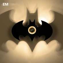 Fashion Modern Art High Grade E27 Wall Lamp For Home Bedroom Living Room Decoration Wall Light Black Bat WWL046