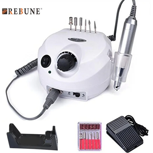 REBUNE Pro 35000RPM Electric Acrylic Nail Drill Machine File Bits Nail