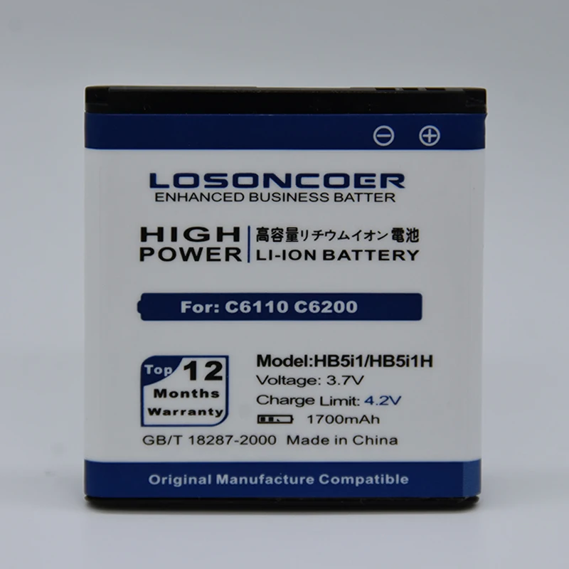 losoncoer 1700 мА/ч, HB5i1 HB5i1H Аккумулятор для Huawei C6110 C6200 C8300 G6150 G7010 U8350 Батарея