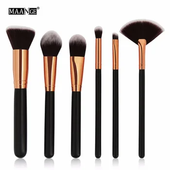 

MAANGE Quality 6pcs/kit Makeup Brushes Set Powder Foundation Blush Blending Contour Eye Shadow Fan Facical Make Up Beauty Tools