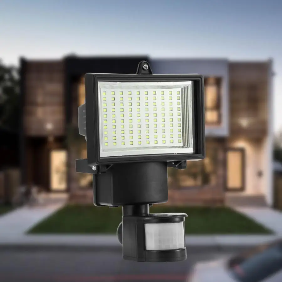 Bright Solar Energy Sensor Wall Lamp 100 LED SMD Light for Garage Drive Security Outdoor | Дом и сад