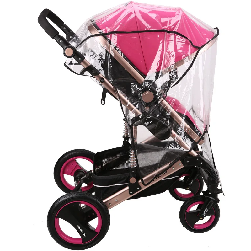 Водонепроницаемый дождевик для коляски, защита от пыли и дождя, защита от ветра, универсальный размер, прозрачный защитный чехол для детской коляски, аксессуары