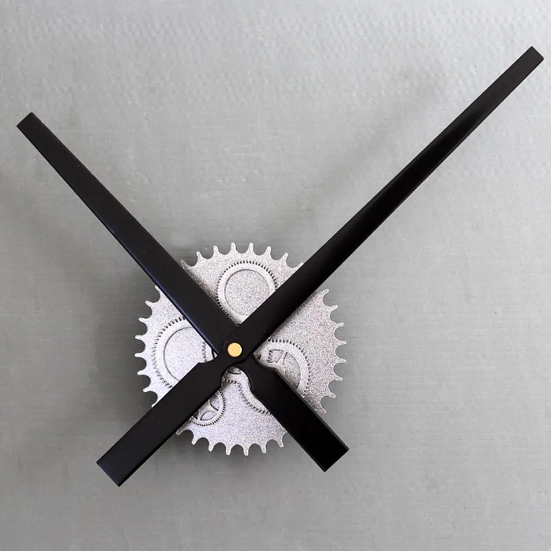 

Metallic retro gear wall clock movement DIY clock creative bracket clock Mute scanning wall clock