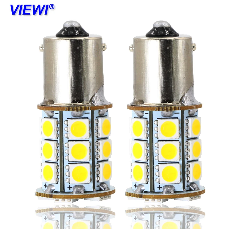 Viewi 10X ampoule s25 ba15s p21w 1156 12v 24v Светодиодный светильник для автомобиля с поворотным сигналом, парковочный светильник SMD 5050 4 W, автомобильный внутренний светильник s, задний фонарь