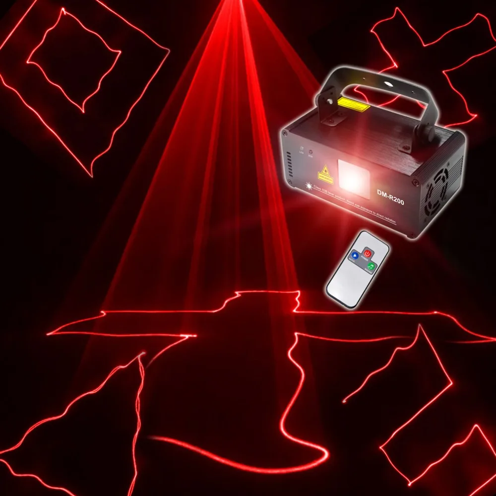Красный лазерный прожектор для сцены Chims DMX 512 управление 200 мВт флэш сканер