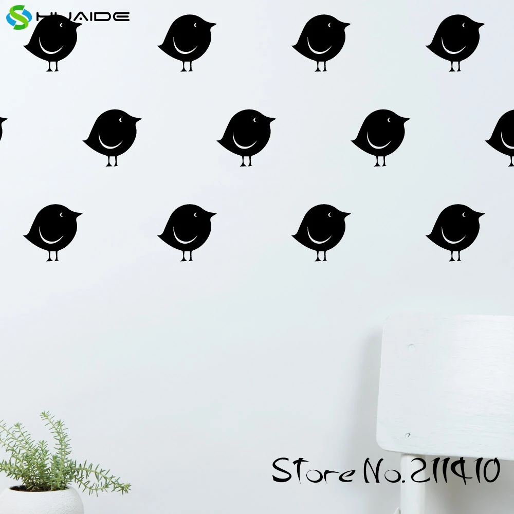 

30pcs/set Cute Birds Wall Pattern Decal Sticker Vinyl DIY Wall Stickers For Kids Room Nursery Baby Wall Art Decal Mural A359