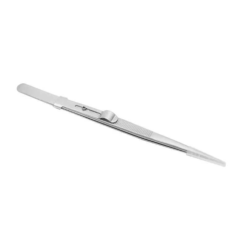

Antislip Stainless Steel LP Vinyl Record Cartridge Stylus Turntable Installation Tweezers Clamp Clip with Lock Slot