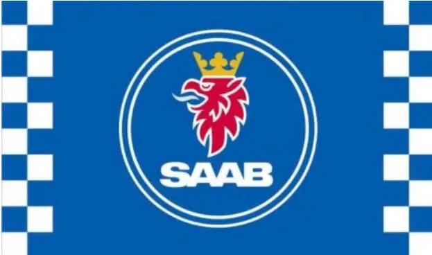 SAAB Логотип Флаг номер фото Ноги x $ 100% полиэстер 90 150 см флаг | Дом и сад