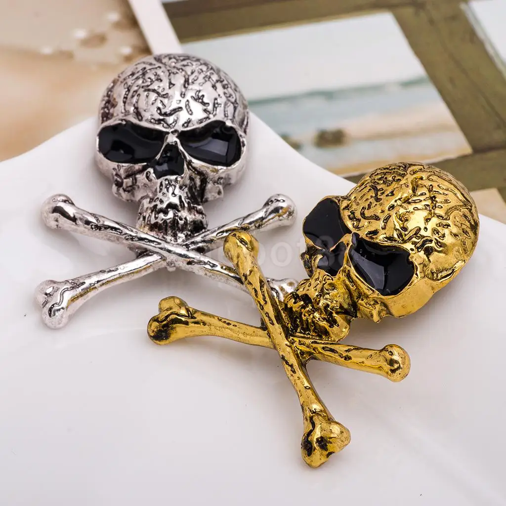 брошь череп