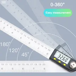 2 в 1 360 градусов Цифровой угломер измеритель линейки измеритель угломер для деревообработки строительства TN88