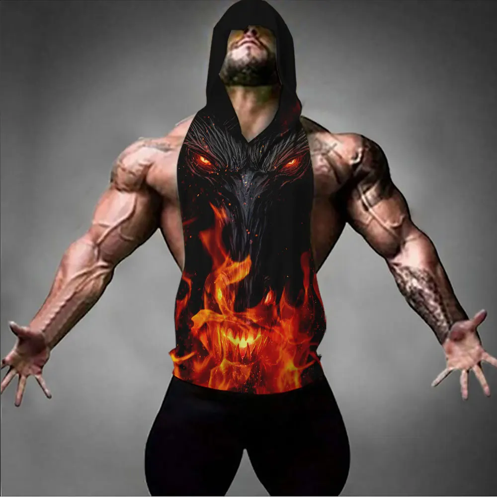 

3D Printed Bodybuilding Stringer Tank Top Men Fitness Clothing Gyms Shirt Undershirt Brand Muscle Vest Workout Regatas Masculino