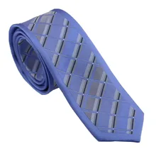 Coachella Галстуки синий галстук с серебряными темно-пледы граничит Дизайн галстук микрофибры узкий галстук 6 см