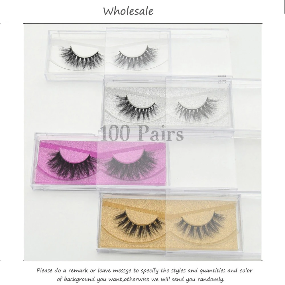 

Free DHL 100 Pairs 3D Real Mink Eyelashes Wholesale HandMade Thick Natural Long False Eye Lashes Extension Makeup 33-Styles Lash