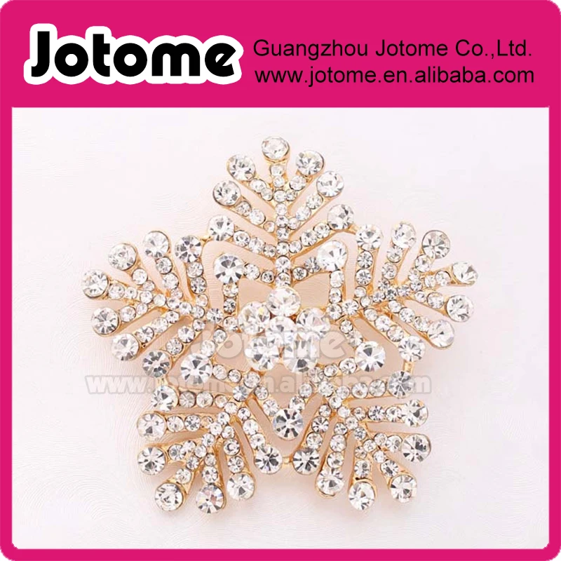 

Золотая Брошь Стразы «Снежинка», Зимние Свадебные украшения для невесты, броши для украшения, ювелирные изделия «сделай сам», броши с золотыми снежинками